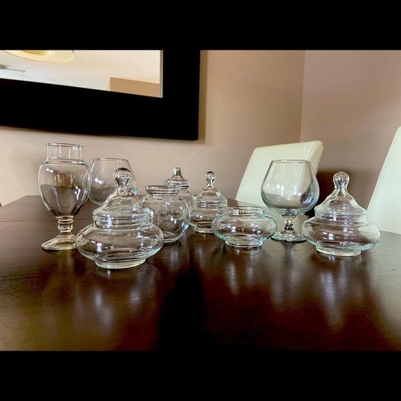 Apothecary Candy Bar Jars Glass Clear 13 pieces Wedding Party - Picture 3 of 5